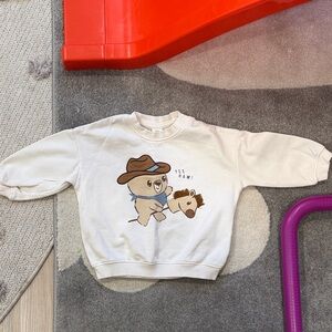 H&M Kids Cowboy Graphic Sweatshirt - White
